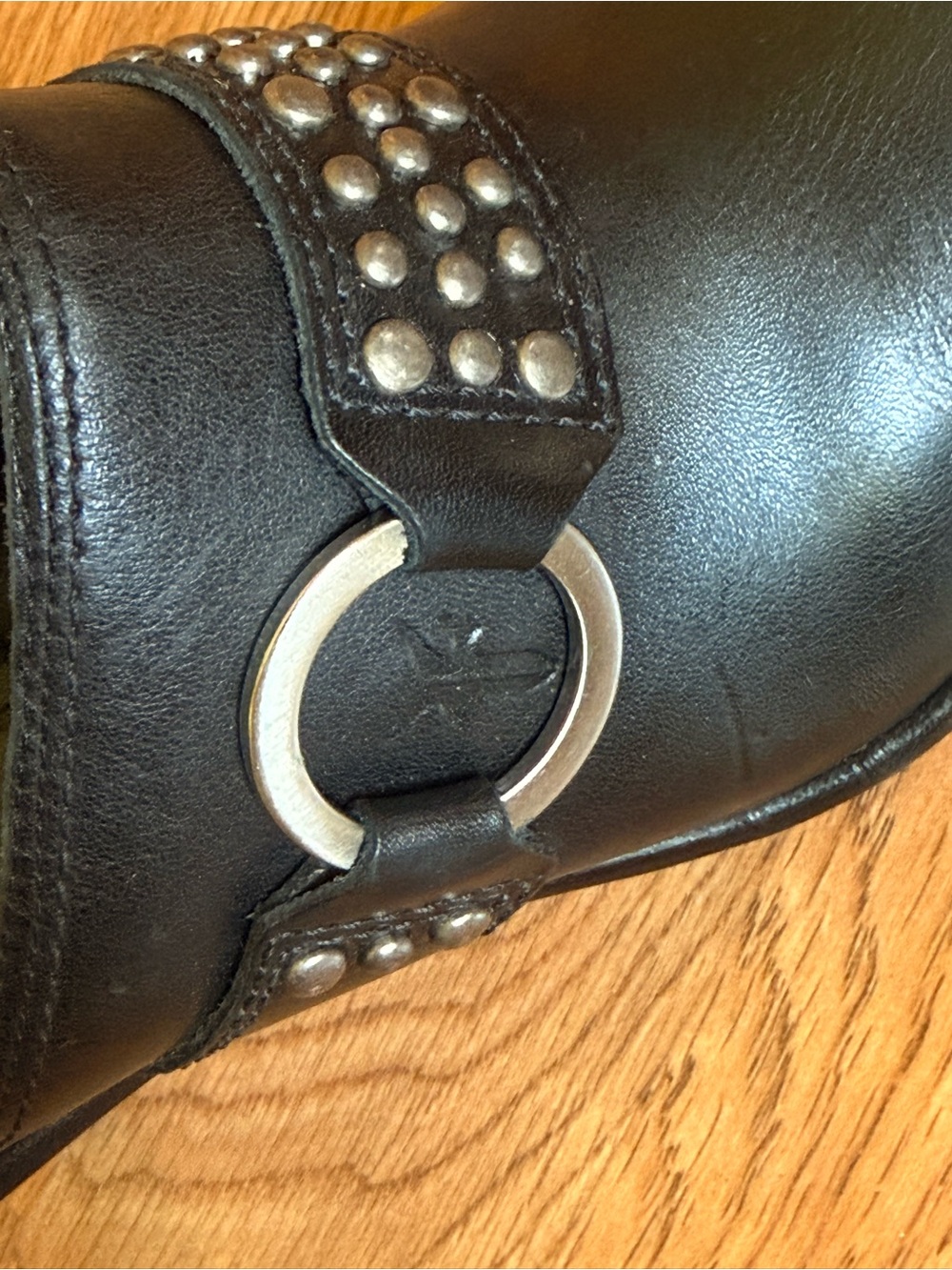 Frye Black Studded Leather Mule Clogs - Picture 6 of 7
